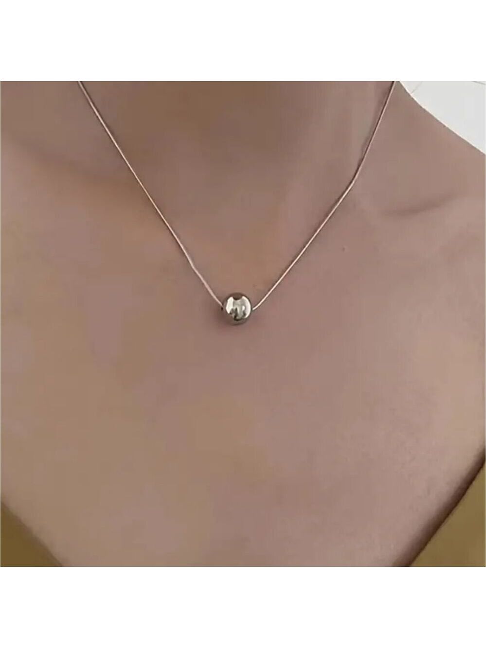 Elegant Cute Stainless Steel Bead Necklace for Women